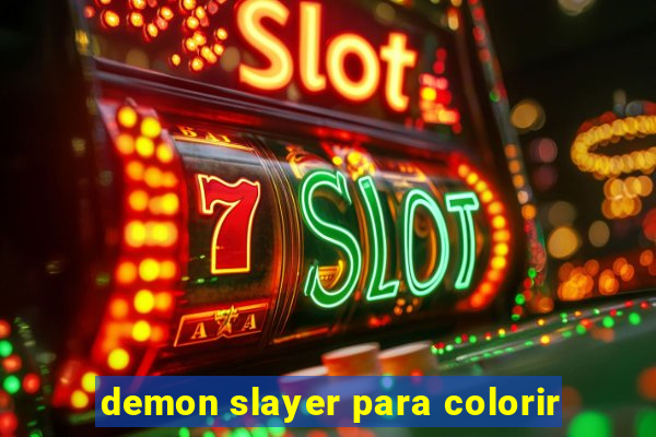 demon slayer para colorir